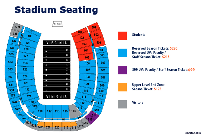 Uva Scott Stadium Seating Chart