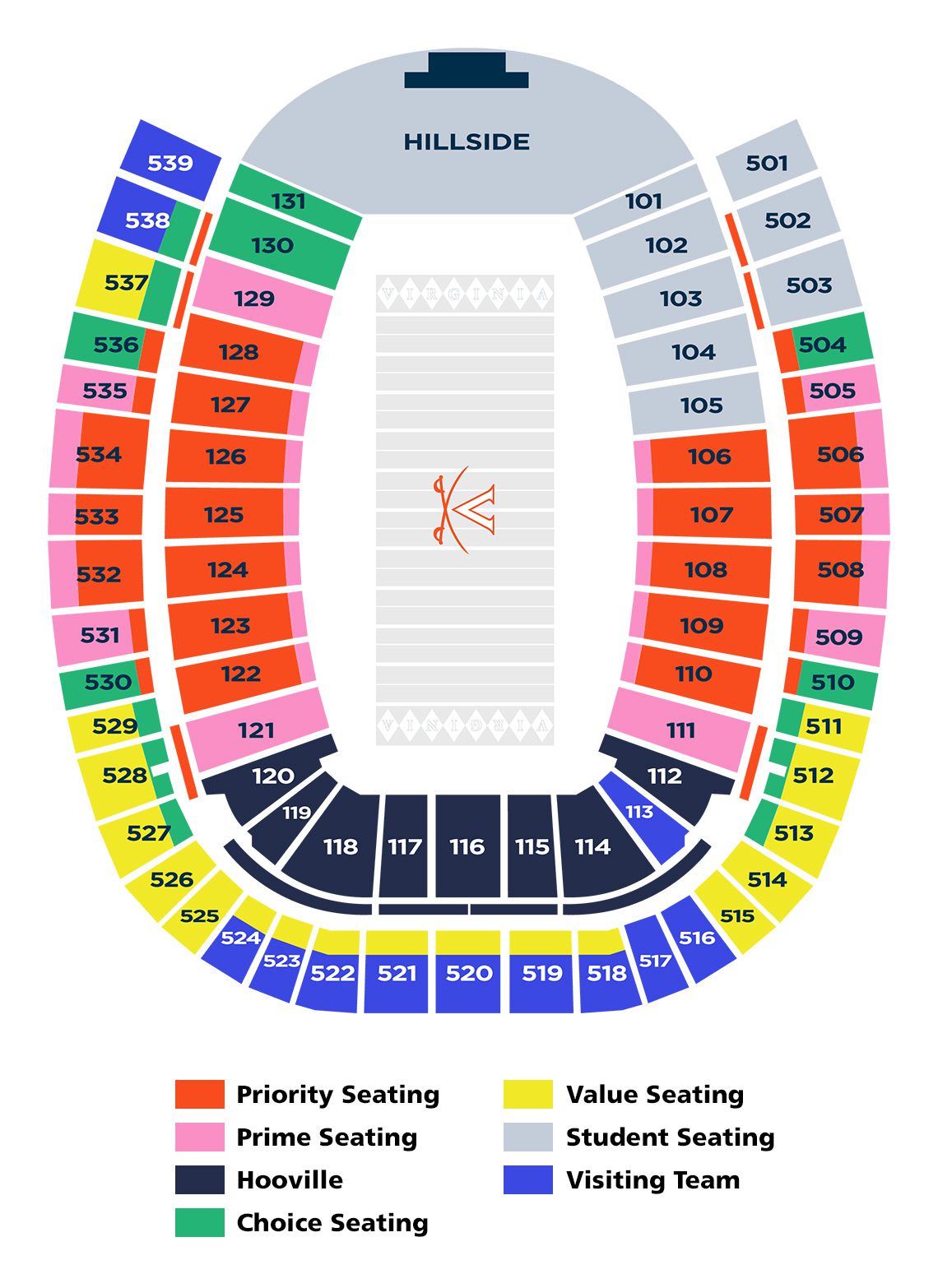 Scott Stadium Seating Chart With Seat Numbers
