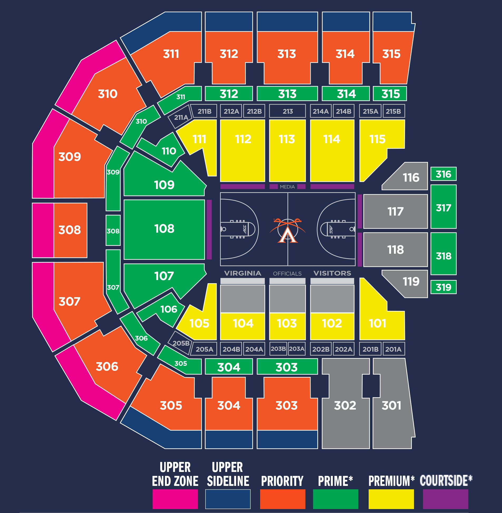 Richmond Coliseum Seating Chart With Seat Numbers