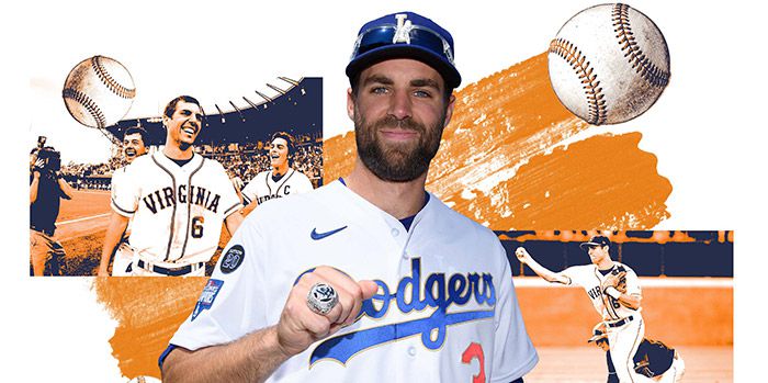 Former UVA baseball player with his Dodgers World Series ring