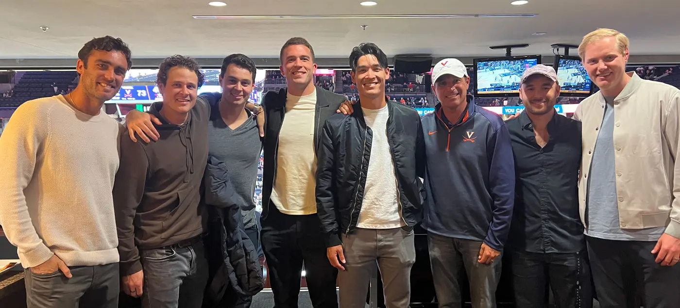 Men posing with next to each other
