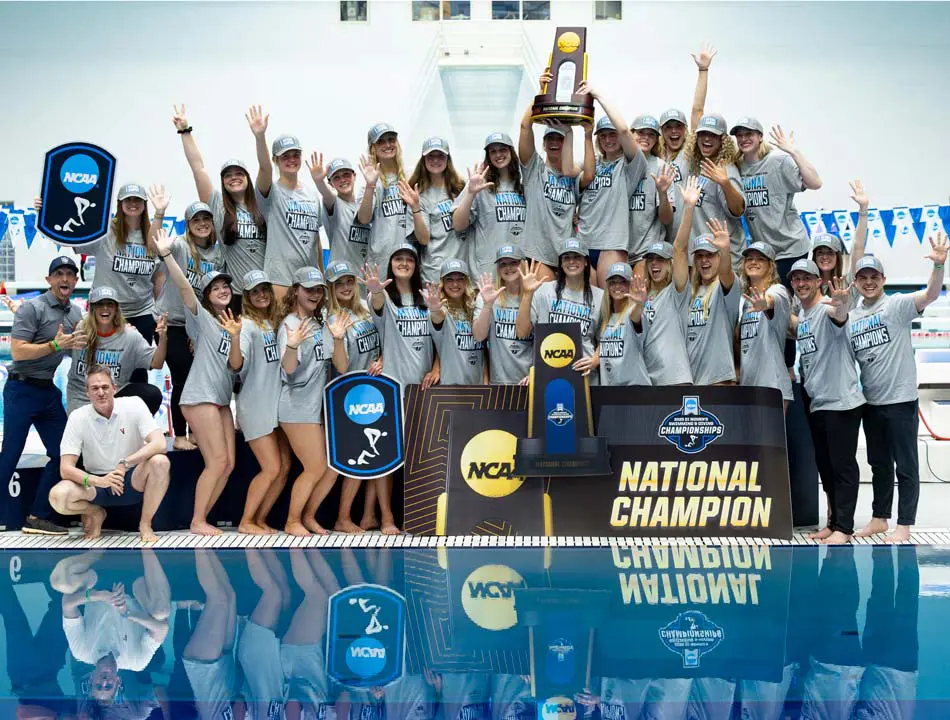 Swim and dive national champions team photo