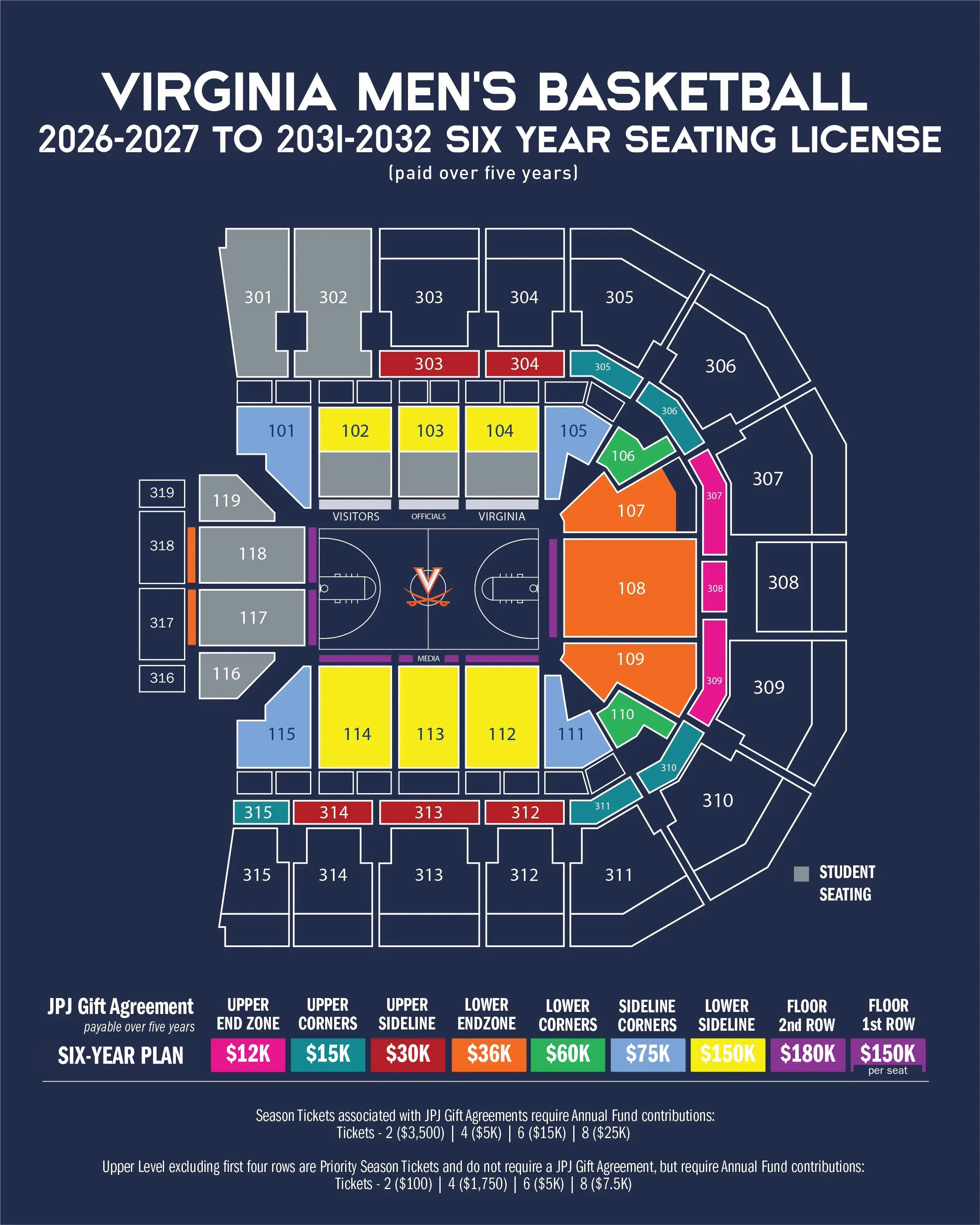 JPJ gifts for six-year seat licenses map